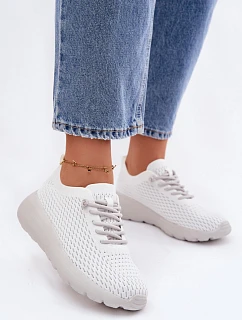 Materiálová Dámská Sportovní Obuv Bílá Helinae