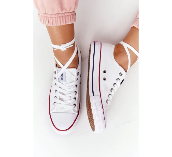 Dámské Klasické Nízké Tenisky Big Star DD274336 Bile Dámské Klasické Nízké Tenisky Big Star DD274336 Bile