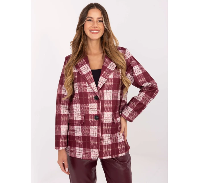 Marynarka MI MA model 21441053 bordowy - FPrice Marynarka MI MA model 21441053 bordowy - FPrice