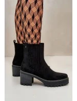 Dámské Kotníkové Boty Na Podpatku Z Eko Semiše Zateplené Černé Nevitas Dámské Kotníkové Boty Na Podpatku Z Eko Semiše Zateplené Černé Nevitas