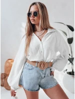 Dámská mušelínová košile oversize MUSLINEA bílá FashionStreet DY0473
