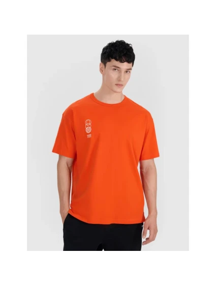 Pánské tričko oversize s potiskem model 21436916 pánské - 4F Pánské tričko oversize s potiskem model 21436916 pánské - 4F