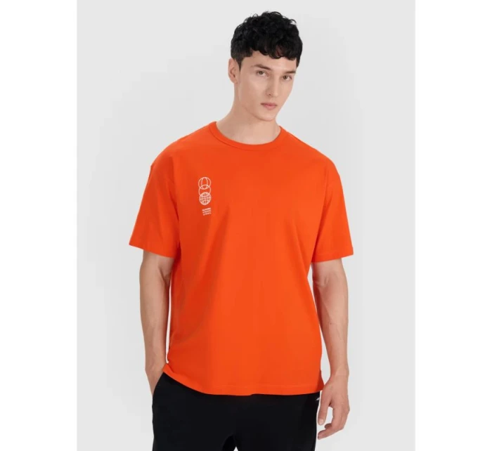 Pánské tričko oversize s potiskem model 21436916 pánské - 4F Pánské tričko oversize s potiskem model 21436916 pánské - 4F