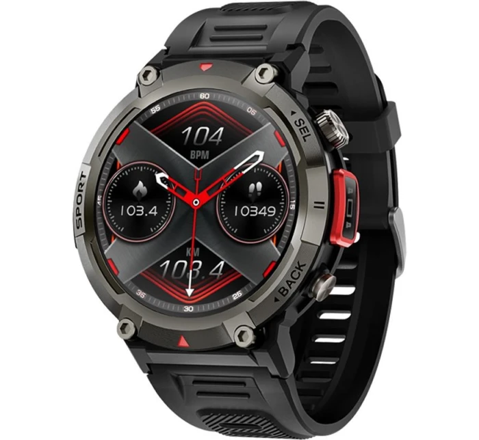 VELTORI VT140-1 Smartwatch Černý silikonový řemínek VELTORI VT140-1 Smartwatch Černý silikonový řemínek