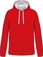K 446 Kontrastní mikina s kapucí model 22509377 red/white - Kariban K 446 Kontrastní mikina s kapucí model 22509377 red/white - Kariban