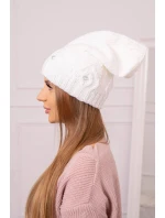 Dámská čepice bílá model 18752335 - K-Fashion Dámská čepice bílá model 18752335 - K-Fashion