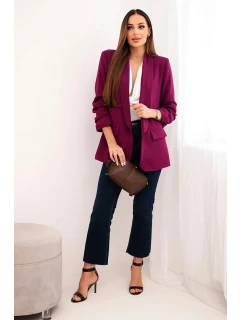 Bunda s klopou elegantní tmavě fialová