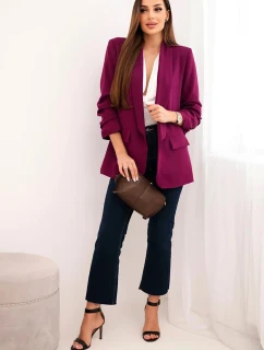 Bunda s klopou elegantní tmavě fialová