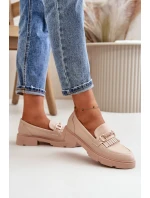 Dámské Mokasíny S Dekorací Eko Kůže Béžové model 21670524 - Boto Dámské Mokasíny S Dekorací Eko Kůže Béžové model 21670524 - Boto