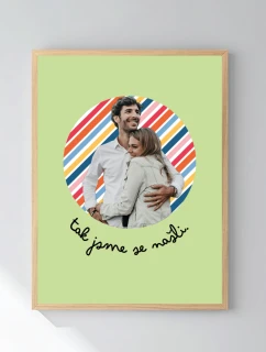 Plakát v rámu - 30x40 - výřez fotky na podkladu 