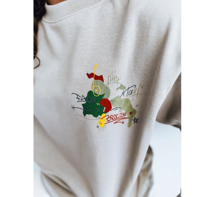 Dámská mikina JAPANESE světle šedá FashionStreet BY0928