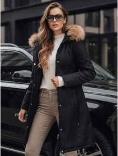 Dámská zimní bunda parka s kožešinou černá FashionStreet TY5115