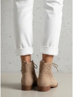 Dámské velbloudí ažurové boty FashionStreet ZY1348