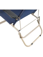 TURISTICKÉ VÍCEPOLOHOVÉ KŘESLO GARDA S OPĚRKOU HLAVY TMAVĚ MODRÁ - BÉŽOVÁ