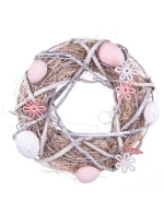 DEKORATIVNÍ GIRLANDA ŠEDÁ PRŮMĚR 24CM