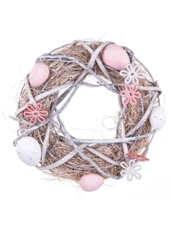 DEKORATIVNÍ GIRLANDA ŠEDÁ PRŮMĚR 24CM