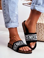 Nazouváky Na Korkové Podrážce Se Zirkony Černé Be Nice