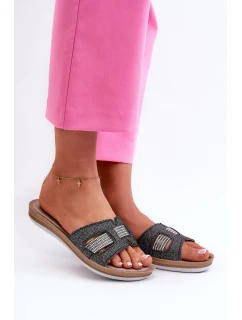 Pohodlné Lesklé Dámské Žabky Inblu BA000050 Černé