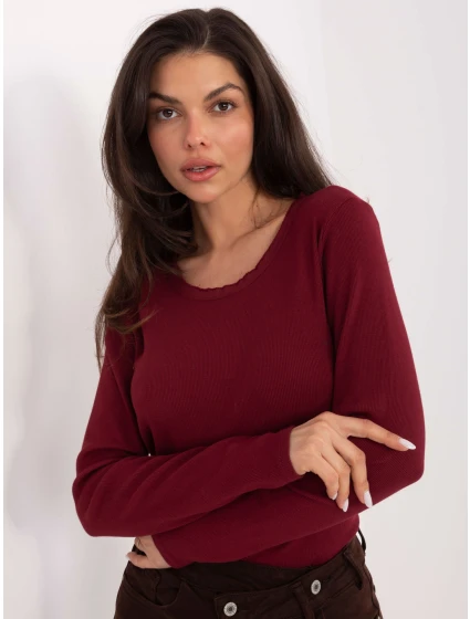 Bluzka BZ bordowy model 21776305 - FPrice Bluzka BZ bordowy model 21776305 - FPrice