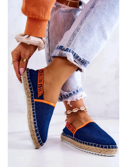 Dámské espadrilky Slip-on Big Star - tmavě modré Dámské espadrilky Slip-on Big Star - tmavě modré