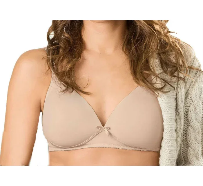 Dámská podprsenka bez kostice model 18570720 Béžová - Naturana