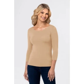 Dámská halenka 3/4 Manati Světle béžová - Babell Dámská halenka 3/4 Manati Světle béžová - Babell