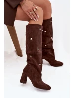 Kozačky na podpatku  model 219863 Step in style