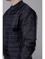 Černá prošívaná pánská bunda typu "bomber" model 18344854 - J.STYLE Černá prošívaná pánská bunda typu "bomber" model 18344854 - J.STYLE