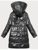 Černobéžová hrubší oboustranná dámská zimní bunda model 21247459 - MELYA MELODY