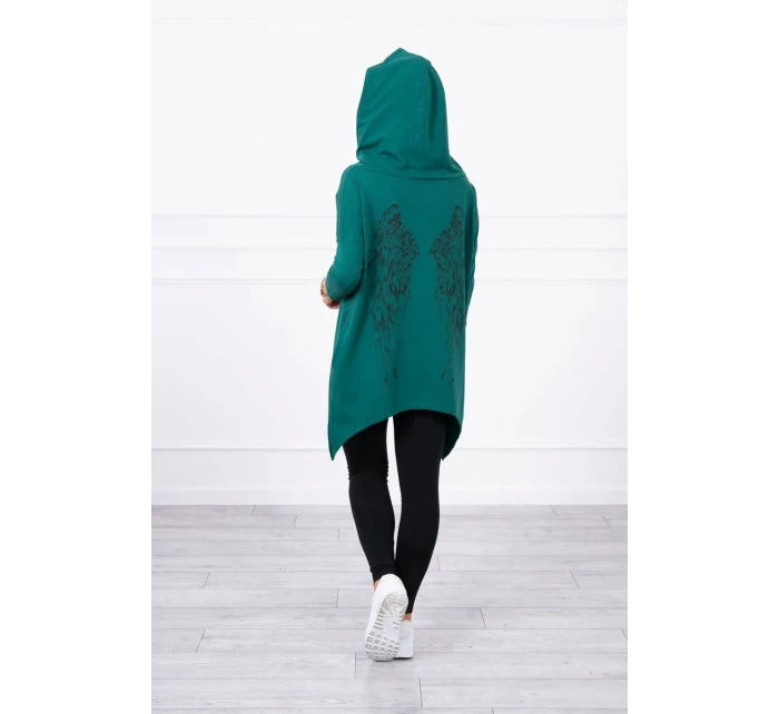 Mikina s potiskem model 21755704 zelená - K-Fashion