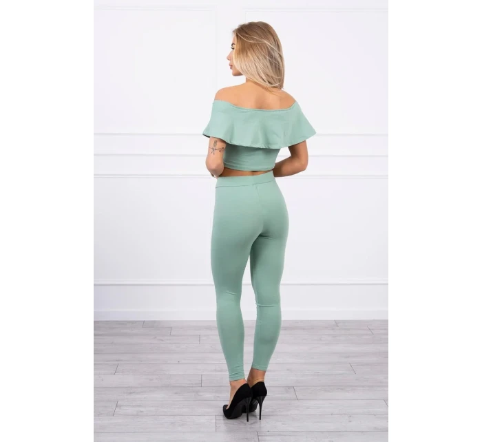 Sada s volánkem tmavá máta