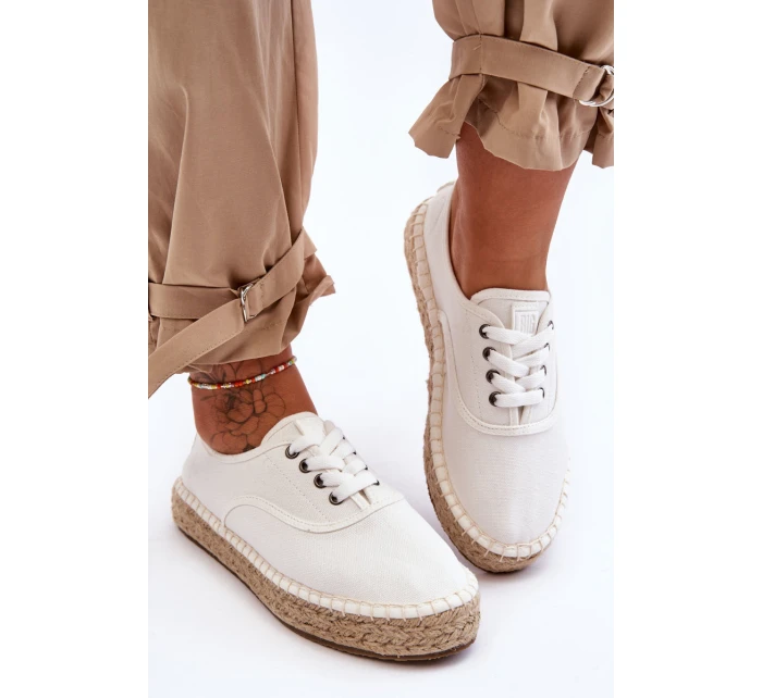 Šněrovací Espadryly Big Star LL274833 Bílé