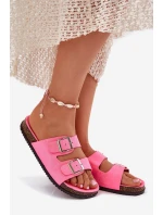 Dámské Pantofle S Přezkami Neonově Růžové Oliena Dámské Pantofle S Přezkami Neonově Růžové Oliena
