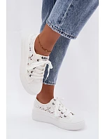 Dámské síťované tenisky na platformě model 22181930 bílé - Lee Cooper Dámské síťované tenisky na platformě model 22181930 bílé - Lee Cooper