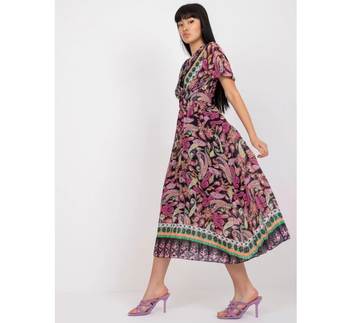 Šaty DHJ SK 11331 3.61 černá a růžová