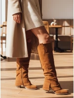 Dámské semišové boty model 21994924 v barvě camel - Dstreet