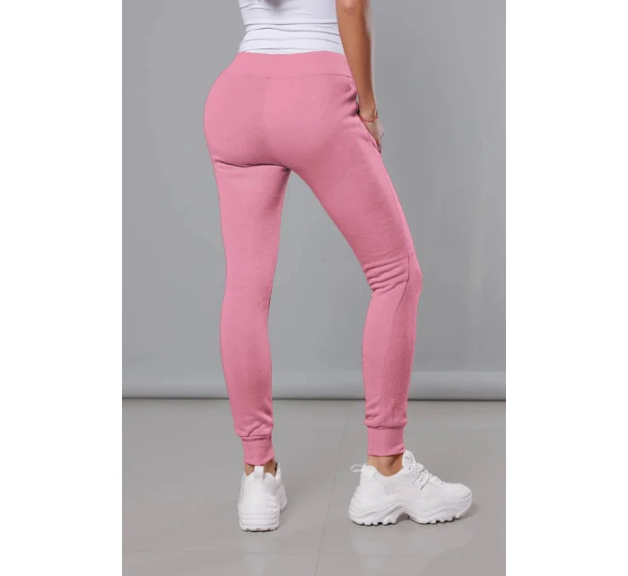 Světle růžové teplákové kalhoty model 17672215 - J.STYLE