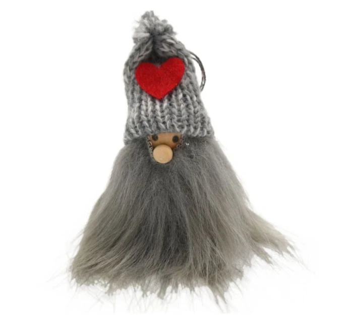 DLOUHOVOUSÝ PŘÍVĚŠEK ŠEDÝ SANTA CLAUS DLOUHOVOUSÝ PŘÍVĚŠEK ŠEDÝ SANTA CLAUS