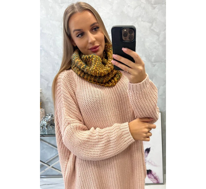KN16 Dámský snood v hořčicové barvě