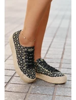 Vzory tenisky dámské na platformě s pletením model 21694043 černé - Lee Cooper