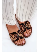 Dámské sandály na korkové platformě panterka Mevuna Dámské sandály na korkové platformě panterka Mevuna