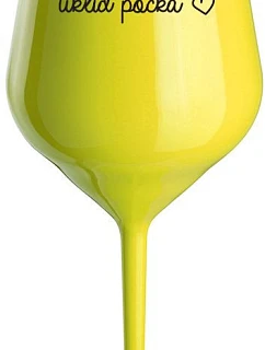 ÚKLID POČKÁ - žlutá nerozbitná sklenice na víno 470 ml