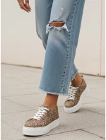 Dámské tenisky na platformě hnědé FashionStreet ZY1380 Dámské tenisky na platformě hnědé FashionStreet ZY1380