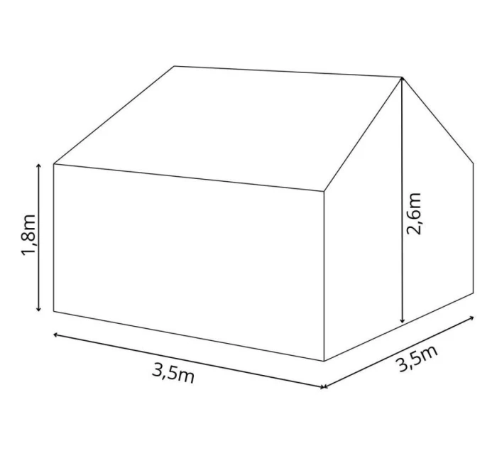ZAHRADNÍ GARÁŽ PIVILON 3,50x3,50x2,60M SASKA GARDEN GREY