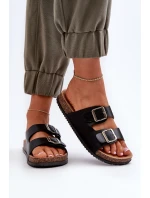 Dámské žabky s přezkami Černé model 21653006 - Boto Dámské žabky s přezkami Černé model 21653006 - Boto