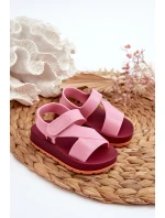 Dětské sandálky na suchý zip vonící ZAXY LL385001 růžové