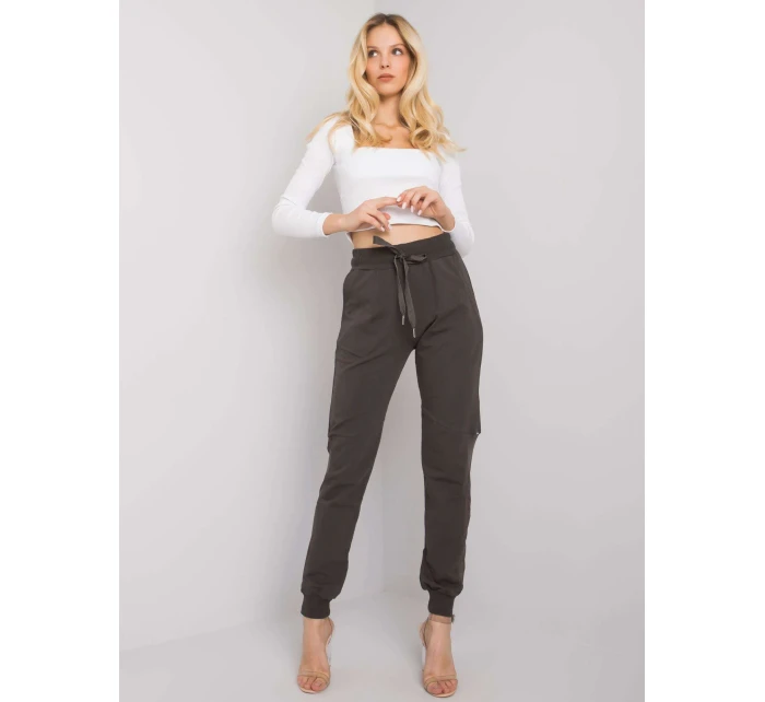 Tepláky RV DR 6896.48P tmavá khaki