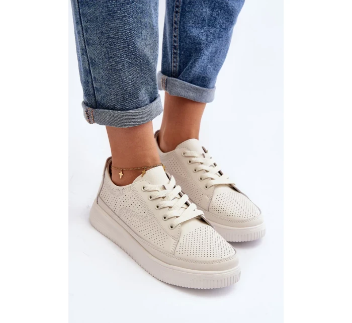 Dámské kožené sportovní boty tenisky bílé Failla Dámské kožené sportovní boty tenisky bílé Failla