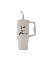 TEXT NA PŘÁNÍ - béžový cestovní termohrnek 900 ml TEXT NA PŘÁNÍ - béžový cestovní termohrnek 900 ml