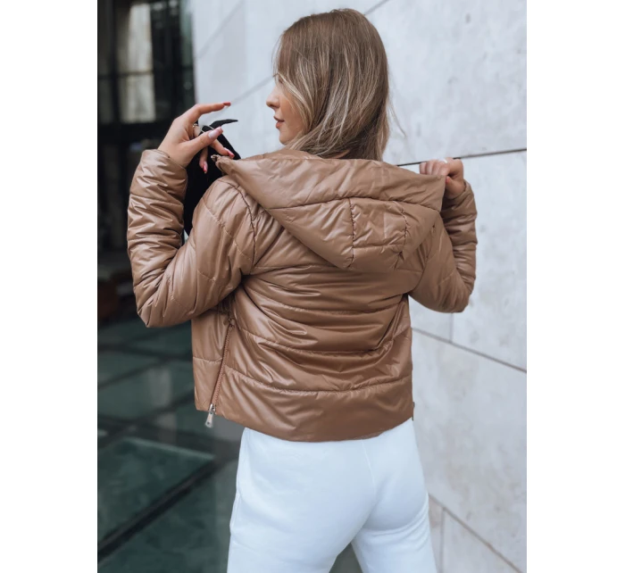 Dámská krátká prošívaná bunda SPORT zlatá model 21970015 - Dstreet